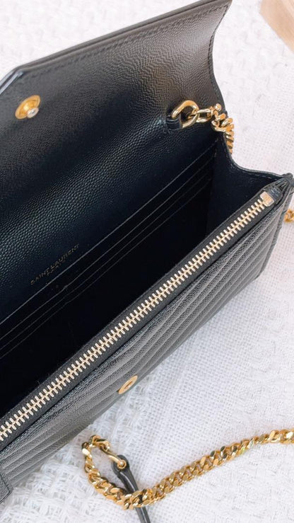 YSL Black Small Envelope WOC (GHW)