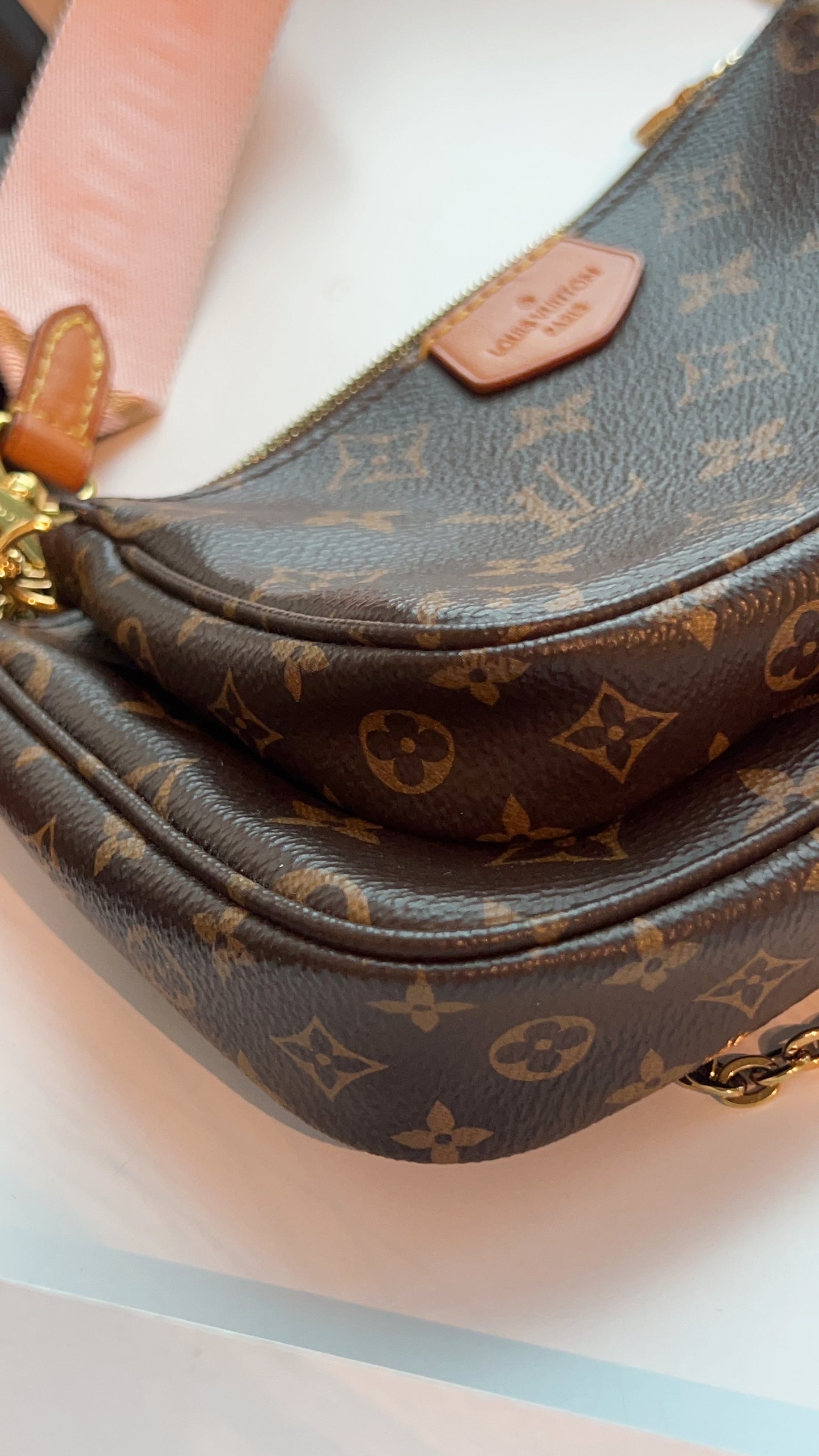 LV Monogram Rose Pink Multi Pochette