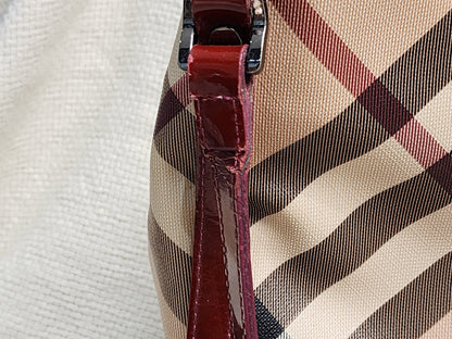 Burberry Red / Beige House Check PVC Cantebury Tote