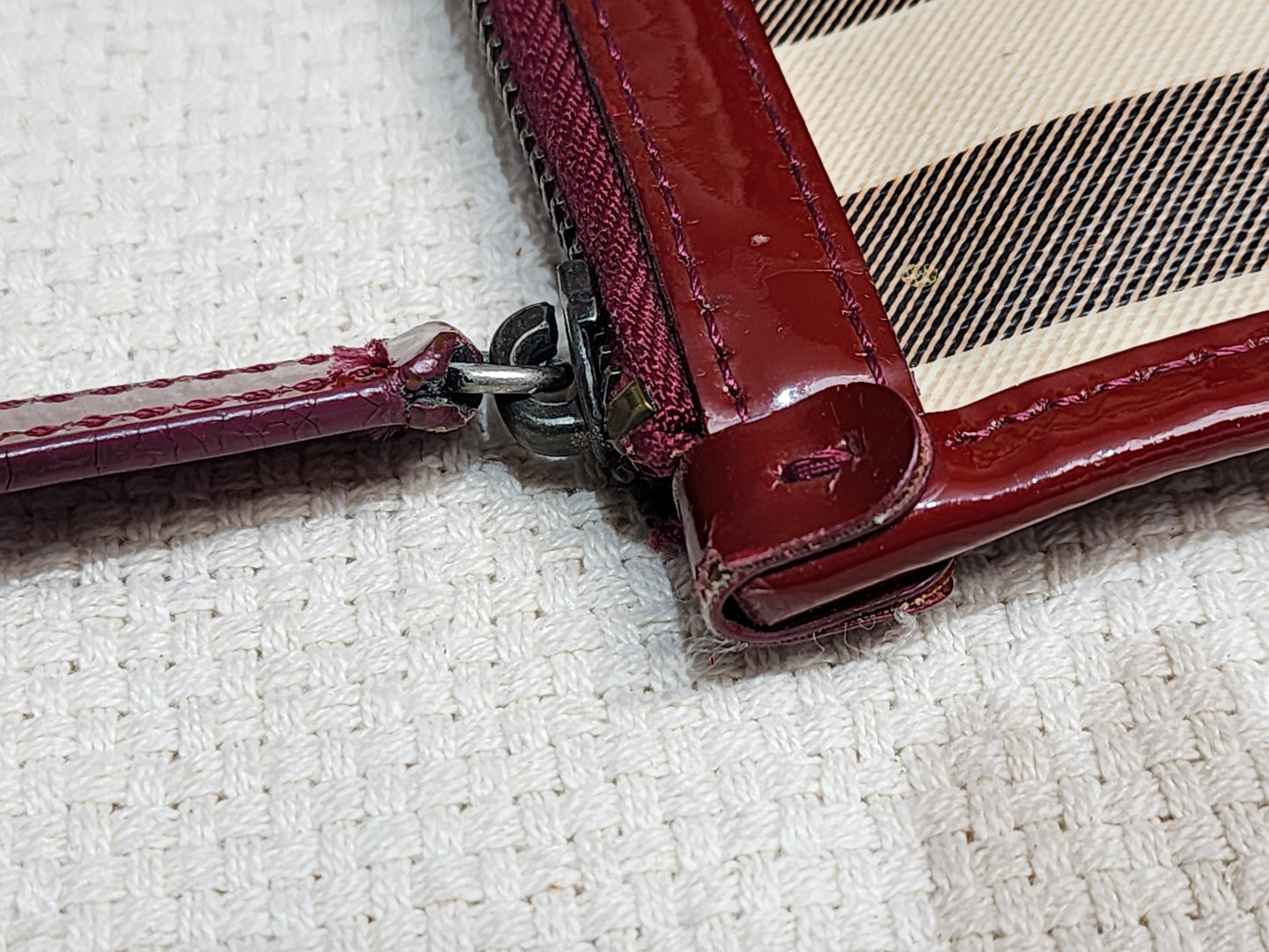 Burberry Red / Beige House Check PVC Cantebury Tote