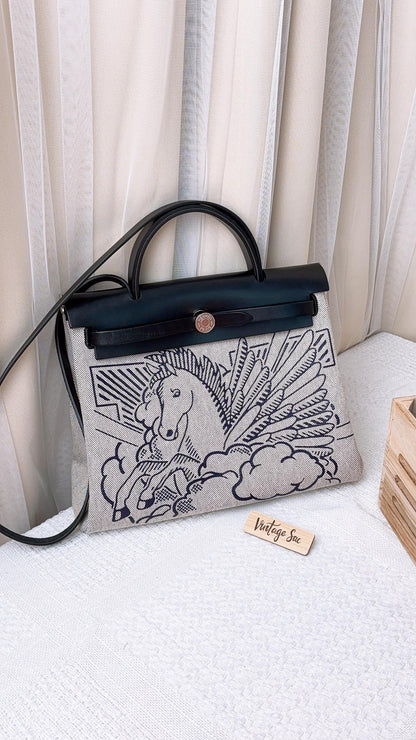 Hermès Black Pegase Pop Herbag 31 (PHW)