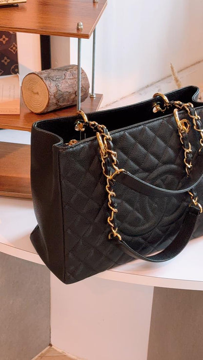 Chanel Black Caviar GST (GHW)