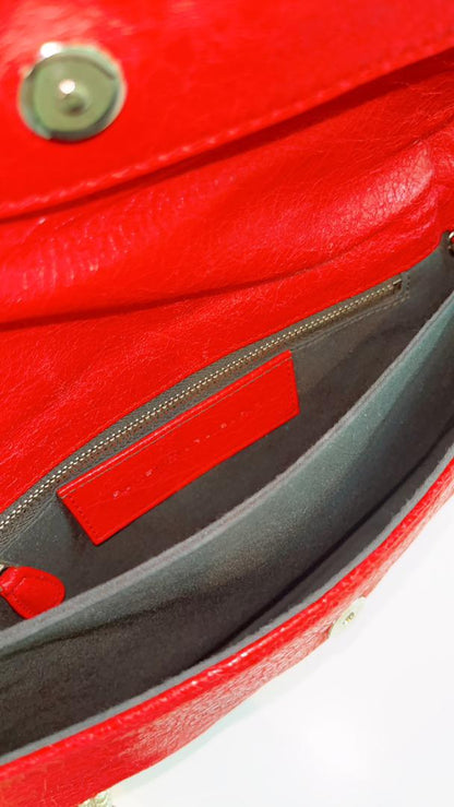 Balenciaga Red Envelope Clutch in Strap