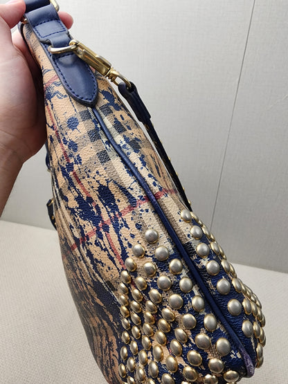 Burberry Haymarket Check Splash Studded Canterbury Tote