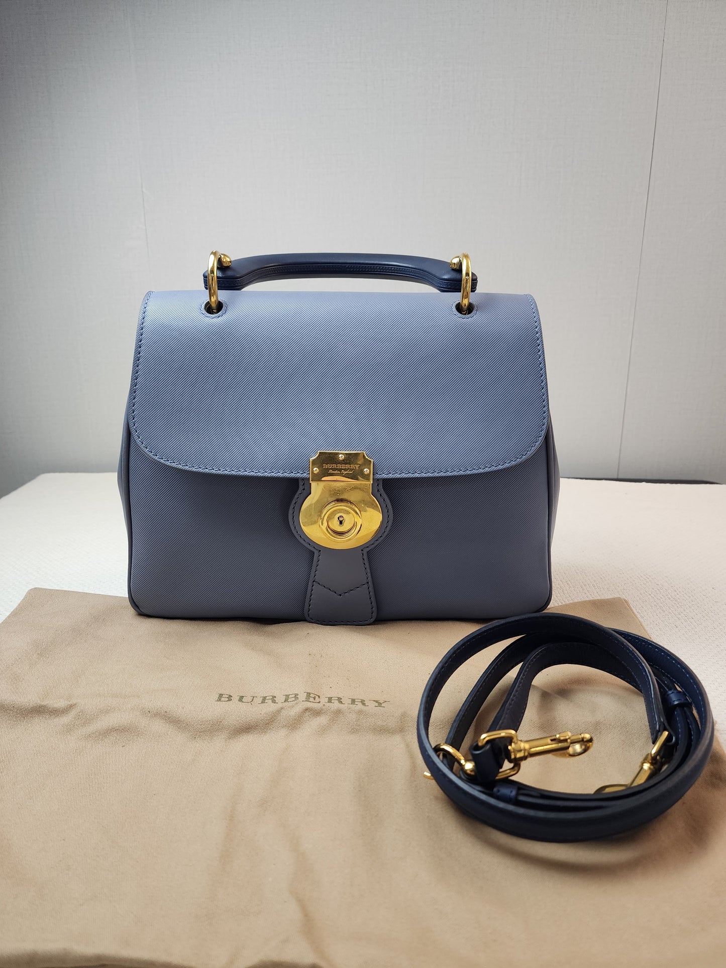 Burberry Medium DK88 Top Handle Bag in Trench Calfskin