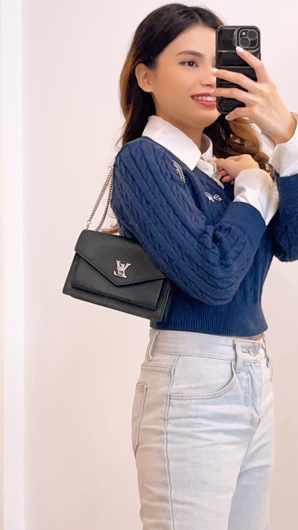 LV Black Mylockme Chain Pochette