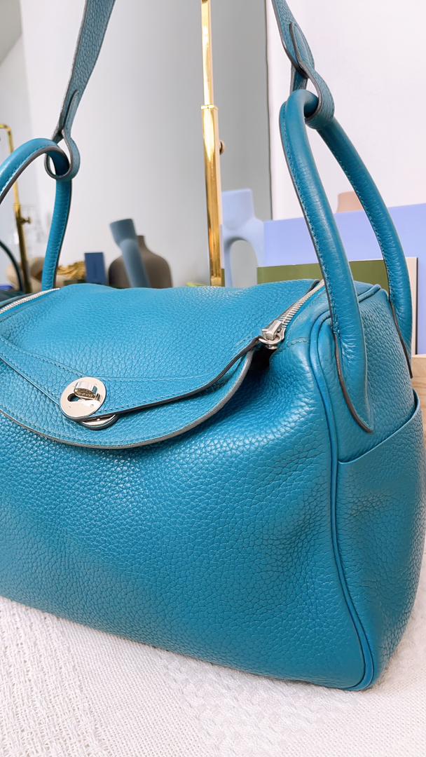 Hermes Blue Lindy 30 (PHW)