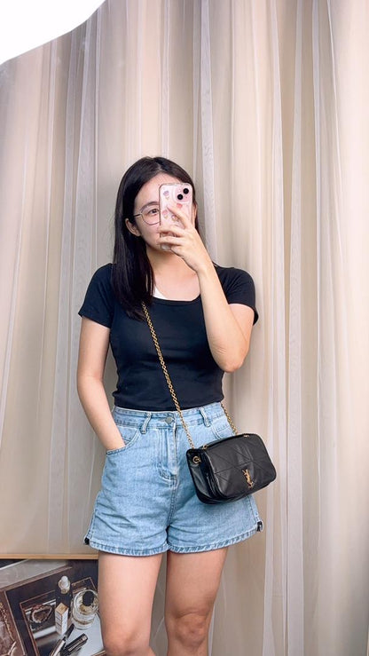 YSL Black Lambskin Mini Jamie 4.3 (GHW)