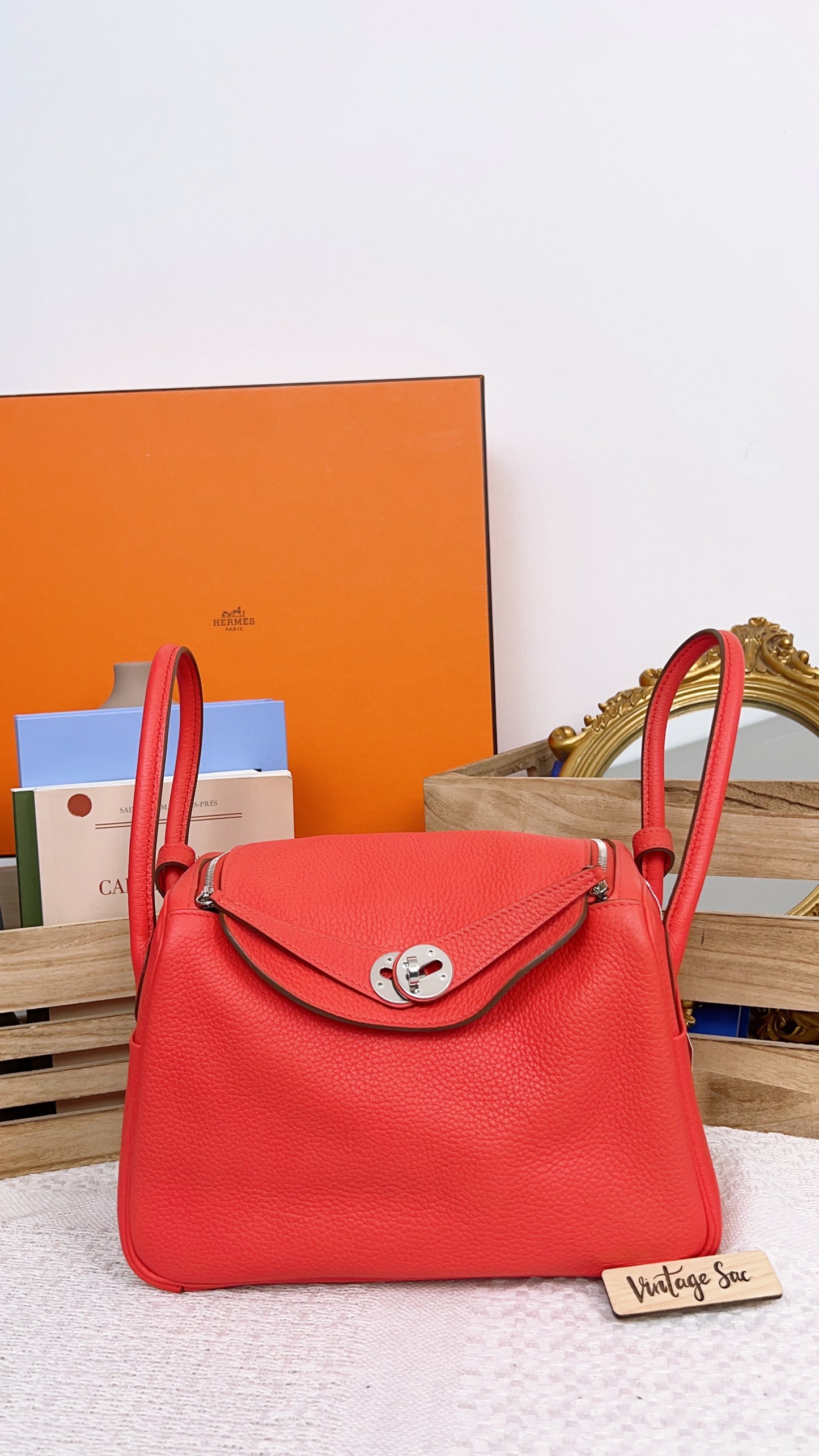 Hermes Rose Juipur Lindy 26 PHW