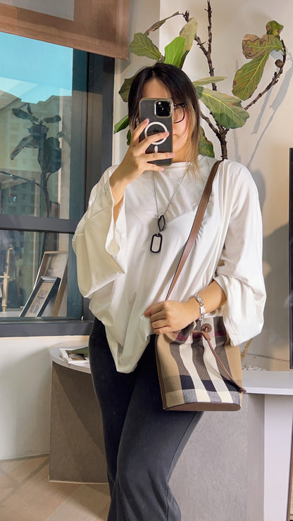 Burberry Canvas Bucket Bag