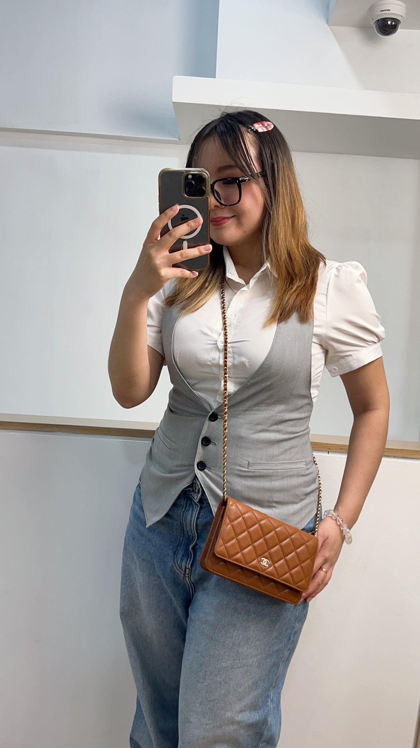 Chanel Brown Caviar Classic WOC