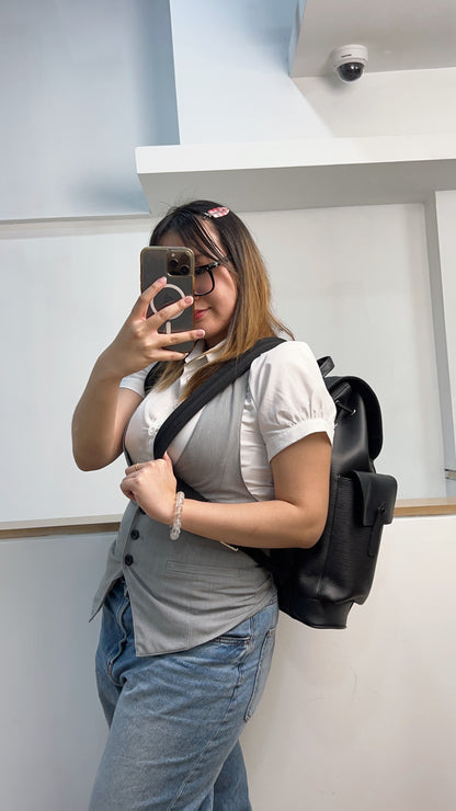 LV Black Epi Christopher Backpack MM