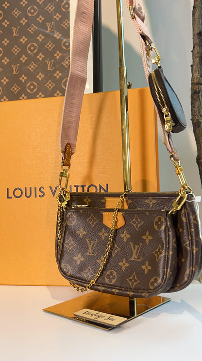 LV Monogram Rose Pink Multi Pochette