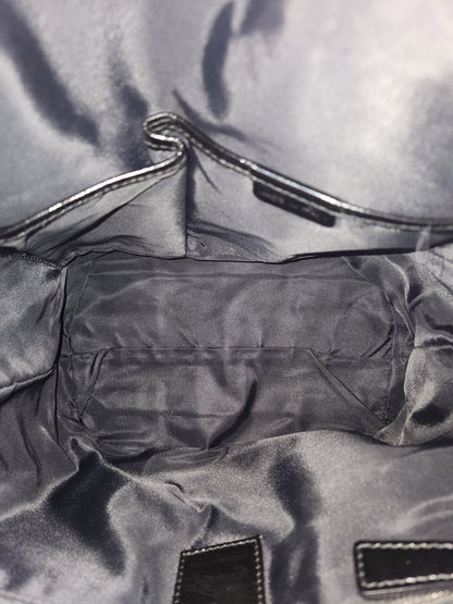 Burberry Black Nylon Beat Check Victoria Tote