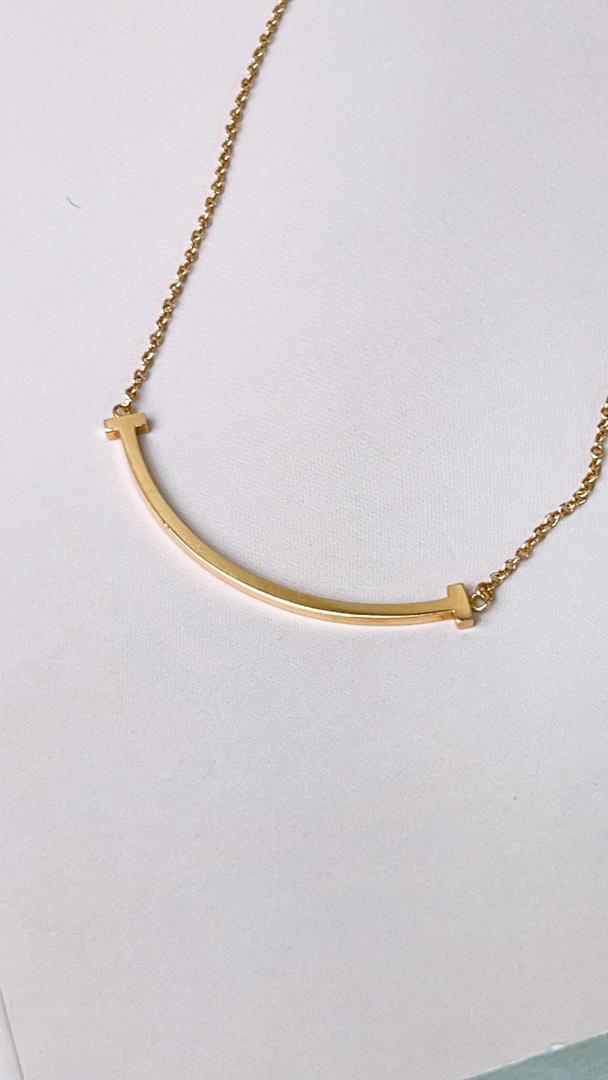 Tiffany & Co Yellow Gold Small Tsmile Necklace