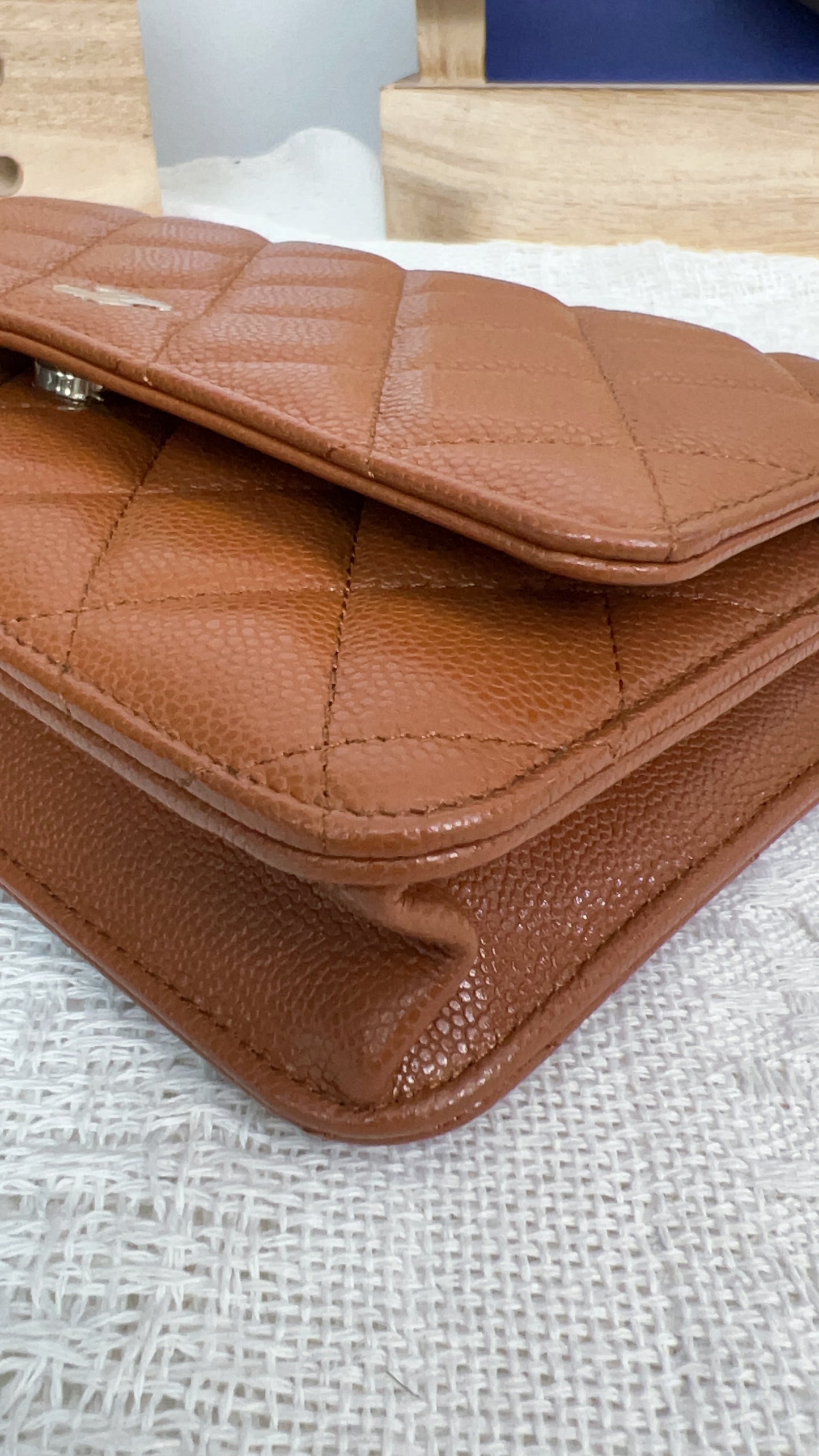 Chanel Brown Caviar Classic WOC