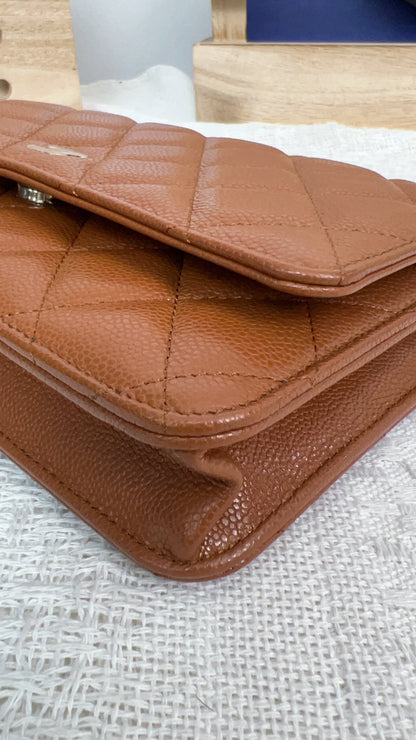 Chanel Brown Caviar Classic WOC