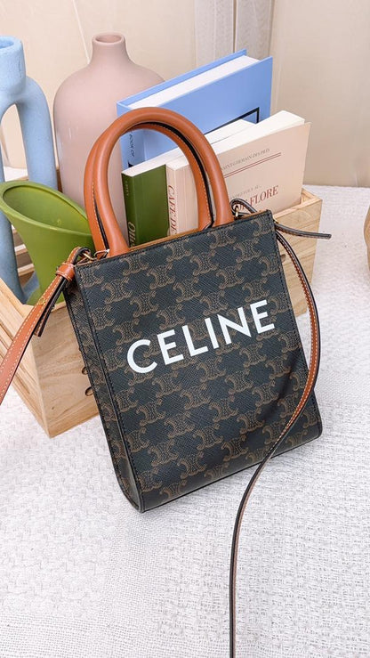 Celine Triomphe Mini Vertical Cabas Tote