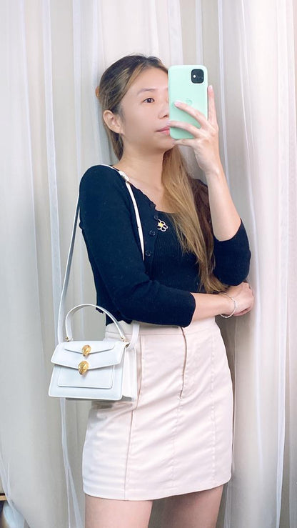 Bvlgari White Serpenti Belt Bag