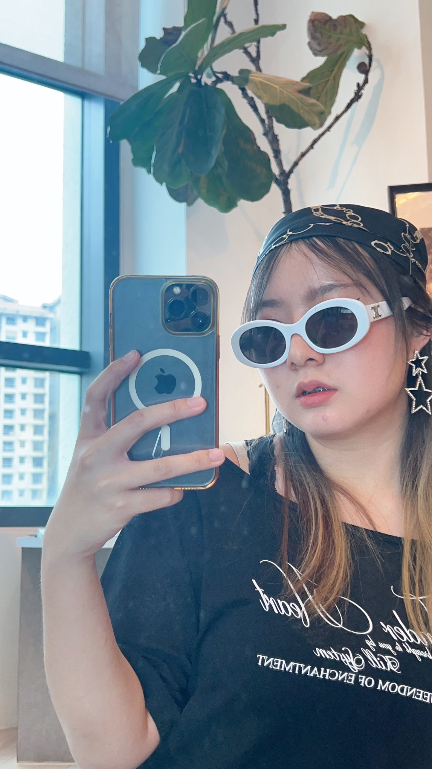 Celine Marble White Triomphe Sunglasses