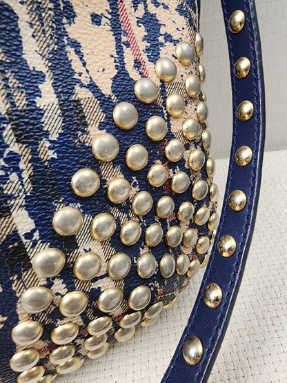 Burberry Haymarket Check Splash Studded Canterbury Tote