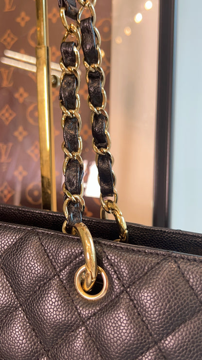Chanel Black Caviar GST GHW