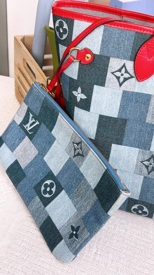 Louis Vuitton Denim Patchwork Neverfull MM
