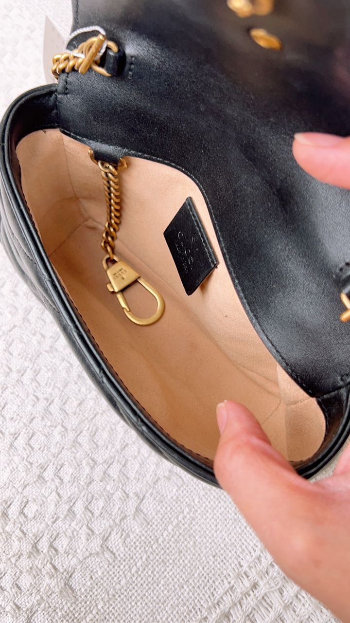 Gucci Black Supermini Marmont