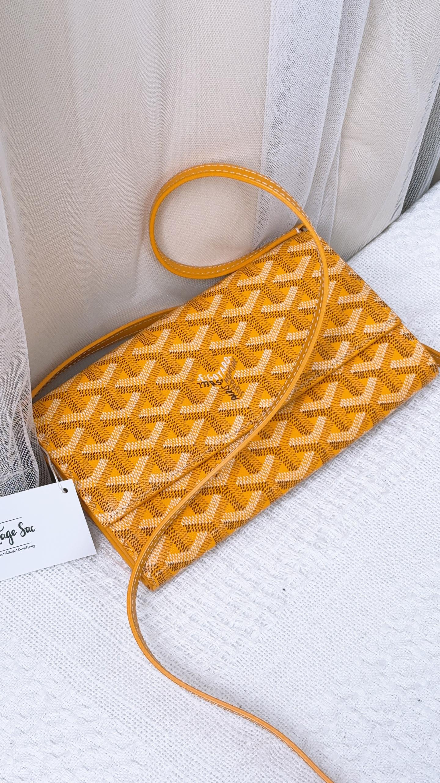 Goyard Yellow Varenne Continental Wallet With Strap