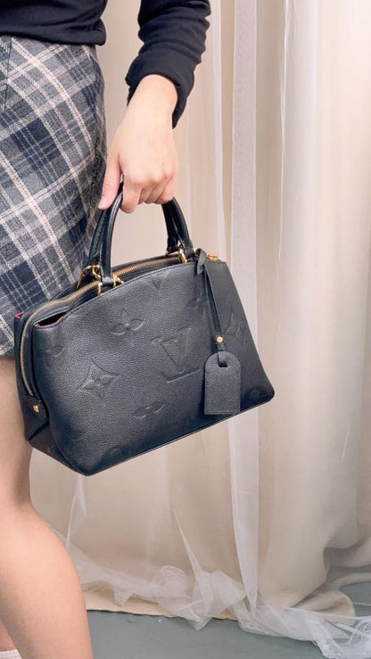 Louis Vuitton Black Empreinte Petit Palais