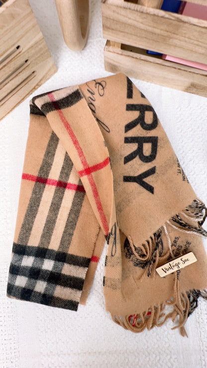 Burberry Check Cashmere Scarf