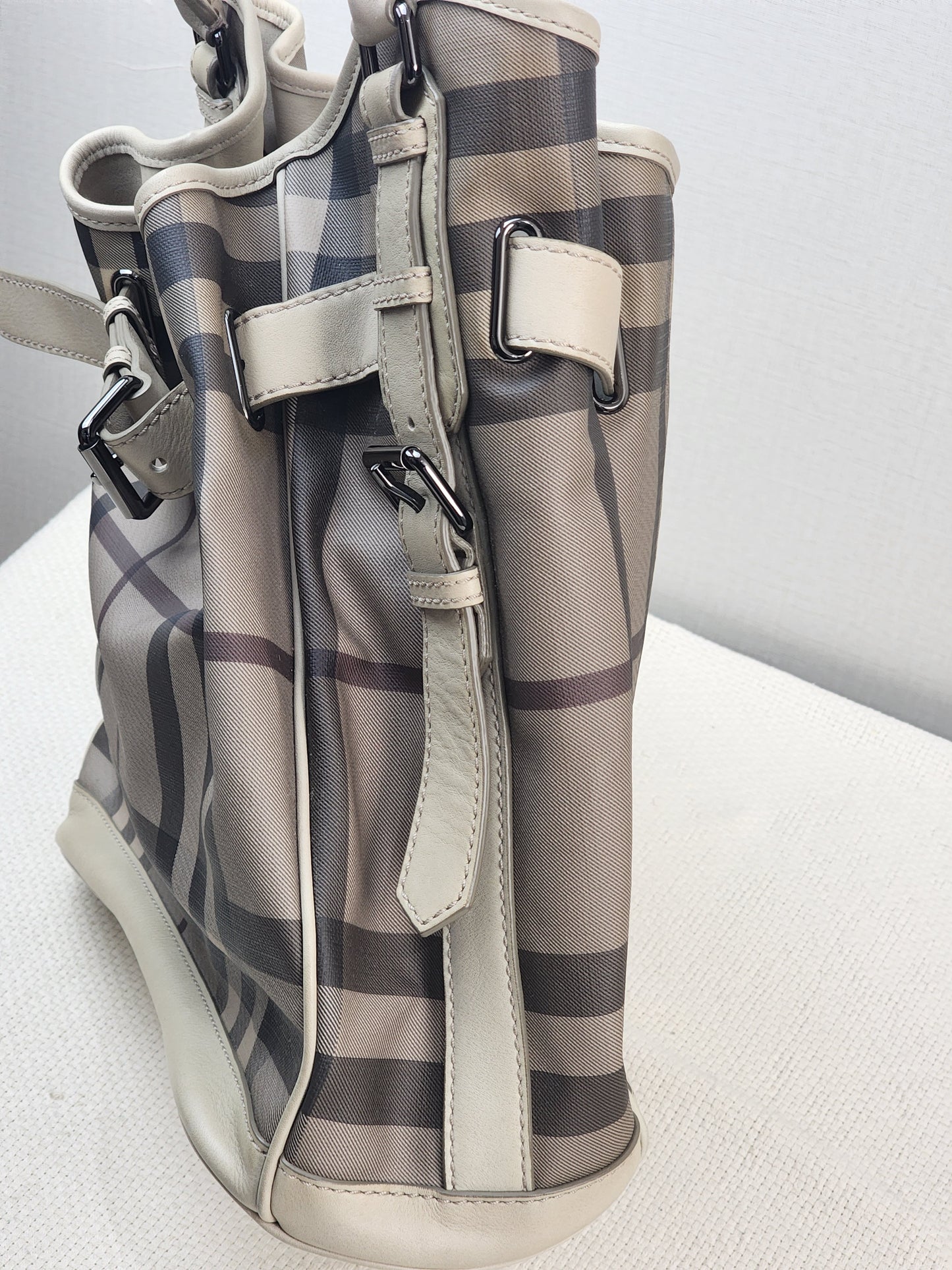 Burberry Smoked Check Walder Hobo Bag