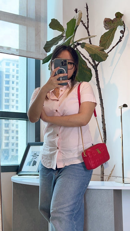 Burberry Red Small Lola Camera Bag