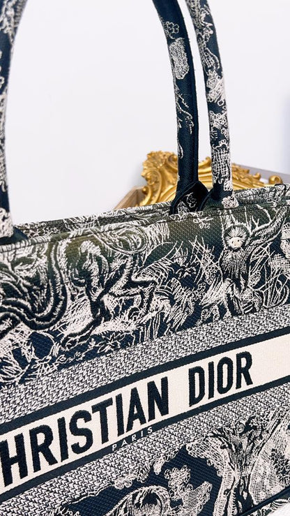Dior Medium Book Tote Toile De Jouy Embroidery