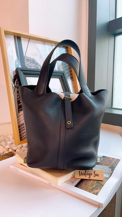 Hermes Bleau Nuit Picotin 22 (GHW)