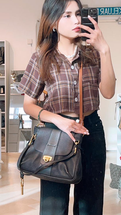 Chloe Dark Navy Small Calfskin Lexa