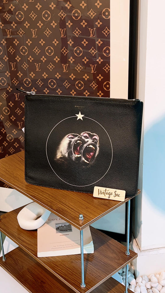 Givenchy Black Monkey Brothers Clutch