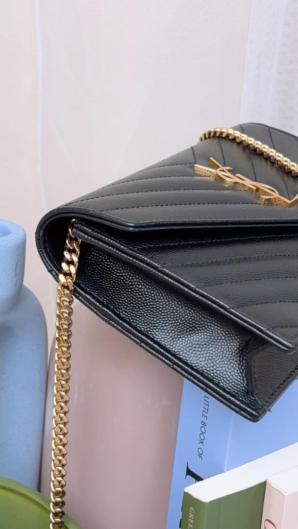 YSL Black Small Envelope WOC (GHW)