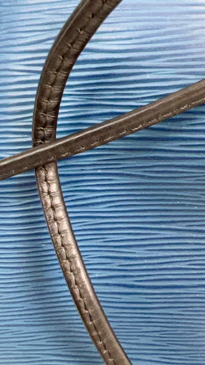 Louis Vuitton Blue and Black Epi Petit Noe Bucket Bag