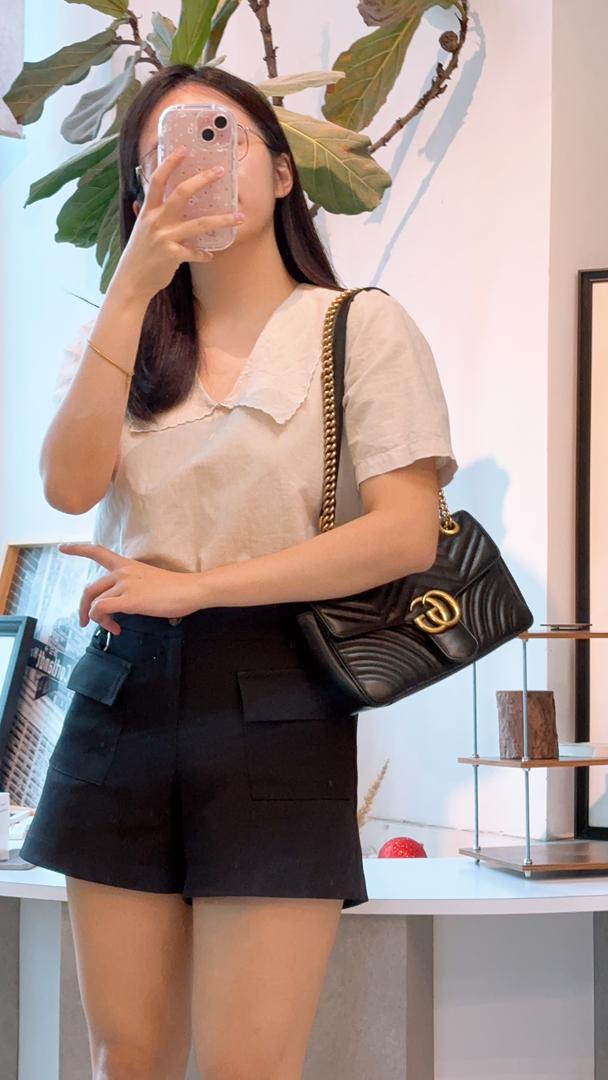 Gucci Black Small Marmont (GHW)