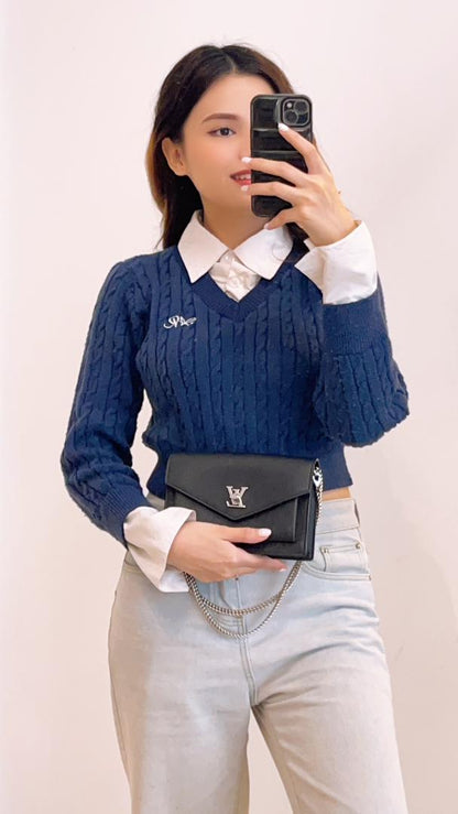 LV Black Mylockme Chain Pochette