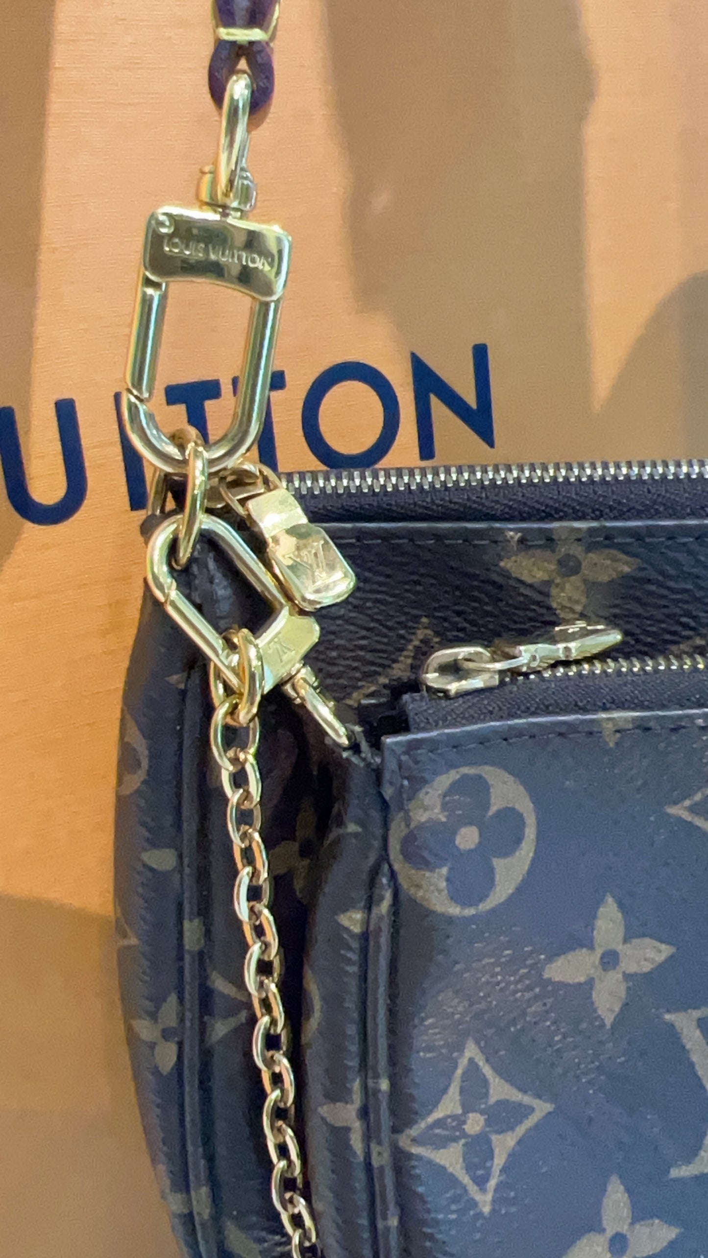 LV Monogram Rose Pink Multi Pochette