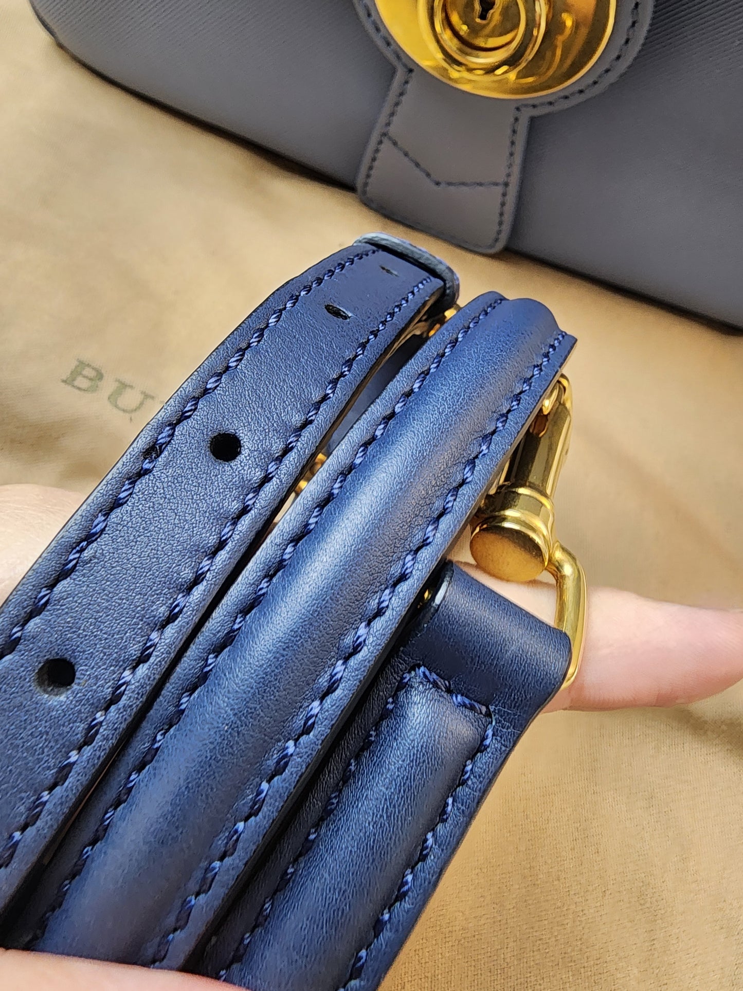 Burberry Medium DK88 Top Handle Bag in Trench Calfskin
