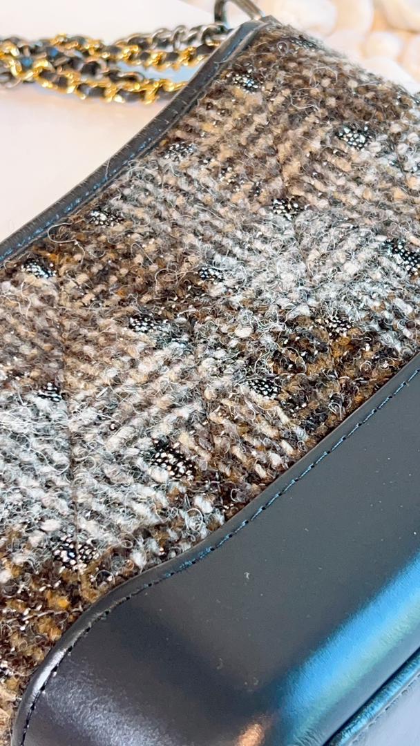 Chanel Dark Grey Tweed Small Gabrielle Hobo