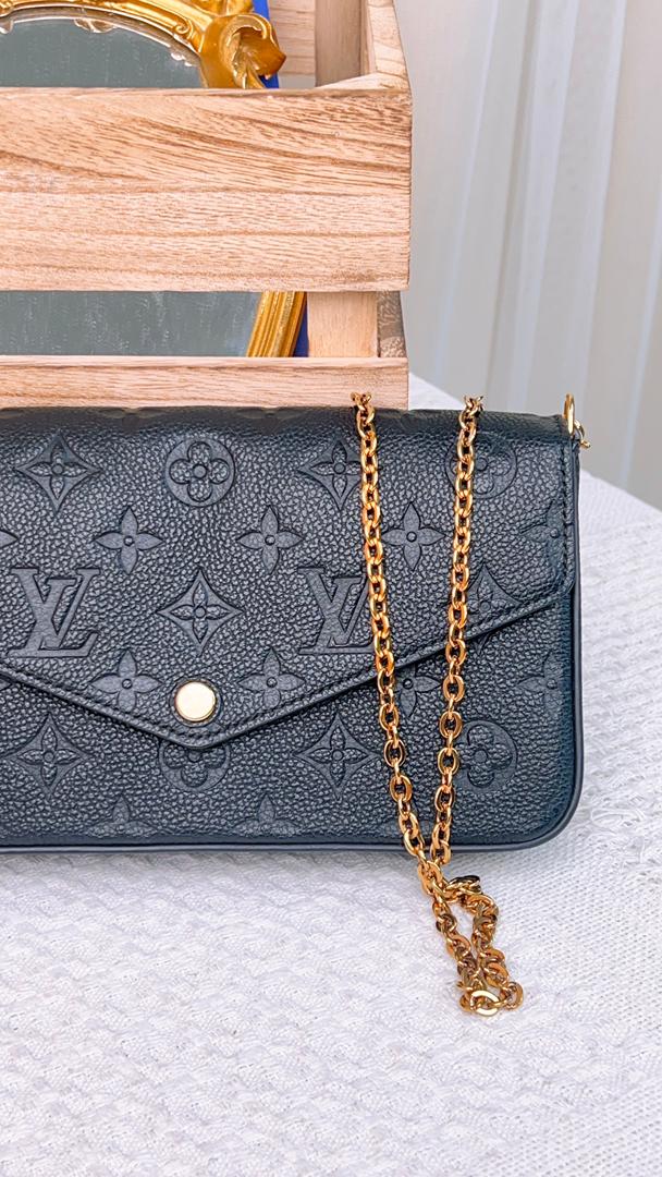 Louis Vuitton Black Monogram Empreinte Felicie Pochette
