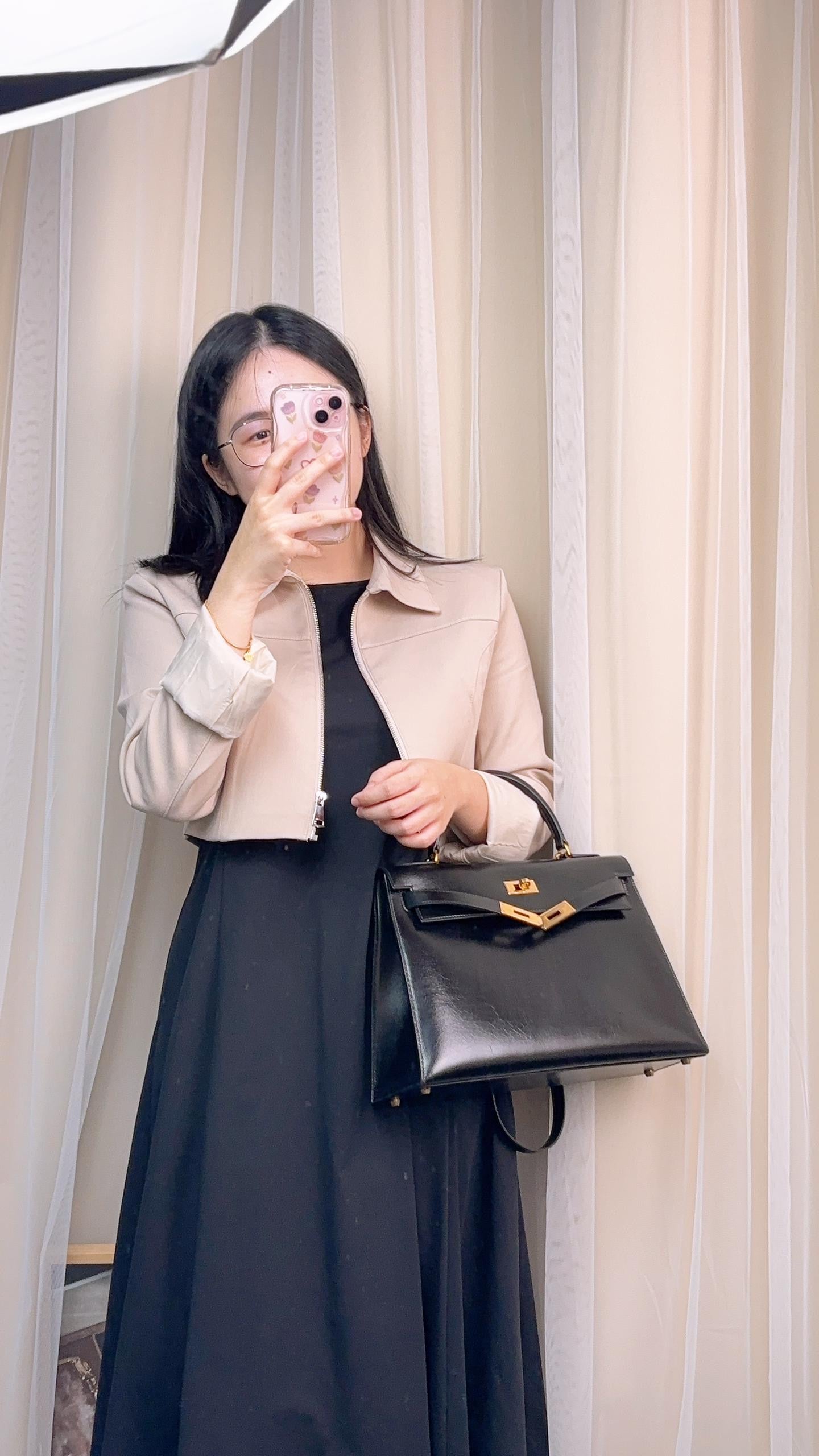 Hermes Black Box Kelly 32 (GHW)