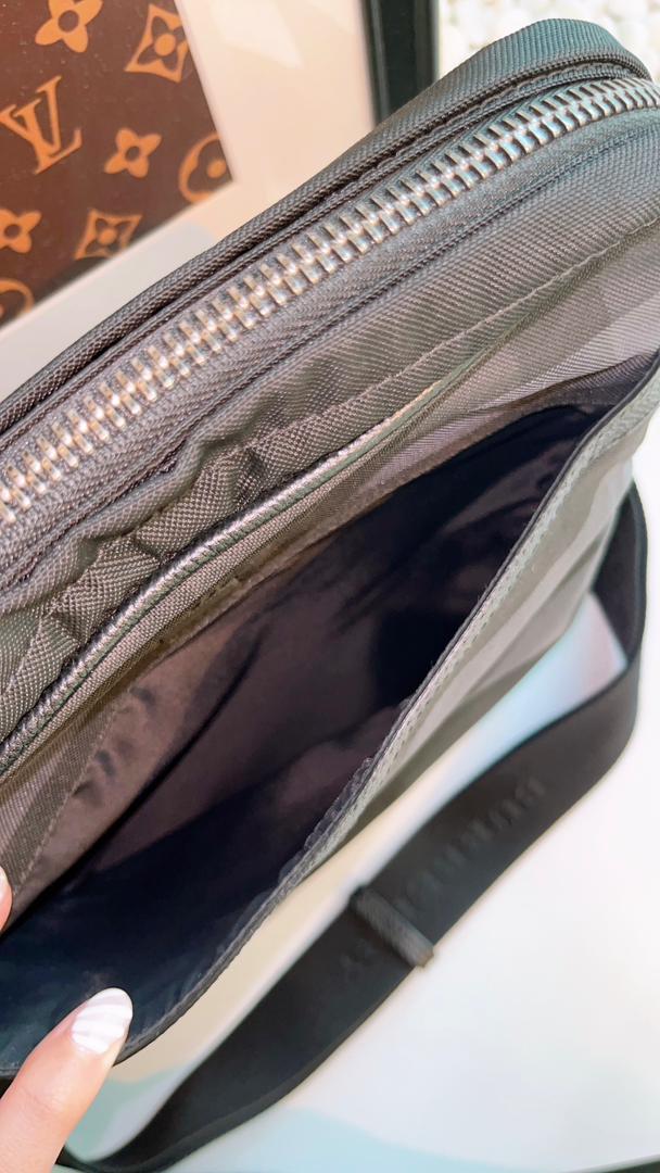 Burberry Nylon Smoked Check Messenger Bag