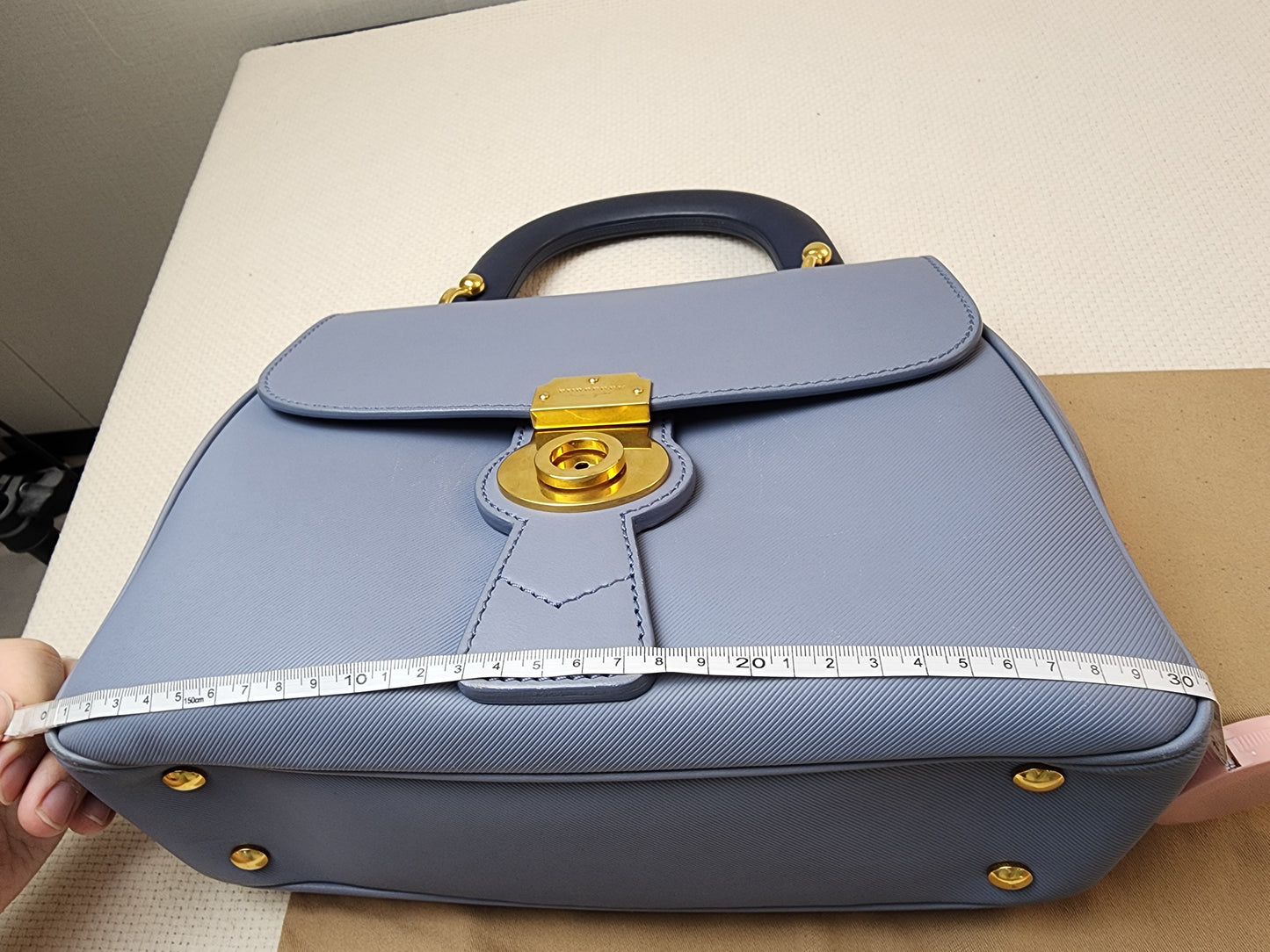 Burberry Medium DK88 Top Handle Bag in Trench Calfskin