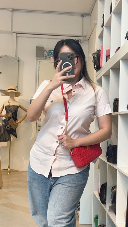 Burberry Red Small Lola Camera Bag