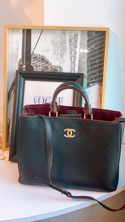 Chanel Cerf Executive Tote in Black Caviar (GHW)